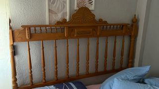 Cabecero de madera rustica