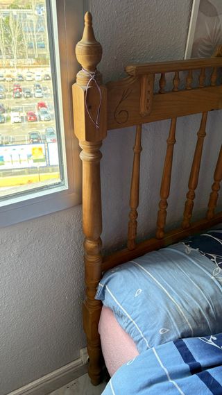 Cabecero de madera rustica