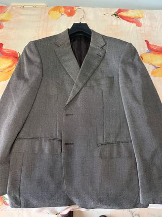 Americana lana virgen gris