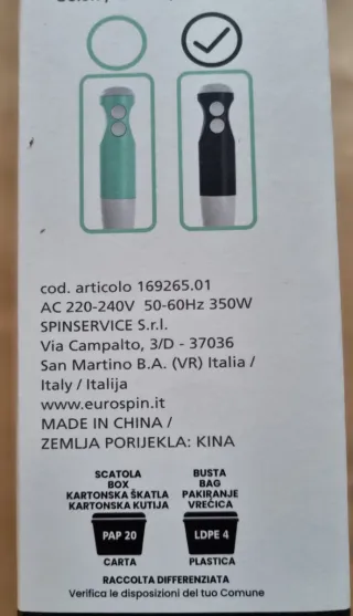 Frullatore ad immersione 350W