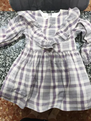 Traje niña Gocco cuadros morado
