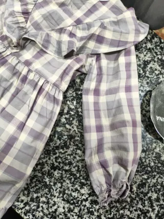 Traje niña Gocco cuadros morado