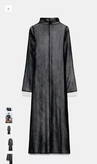 Vestido largo negro y blanco