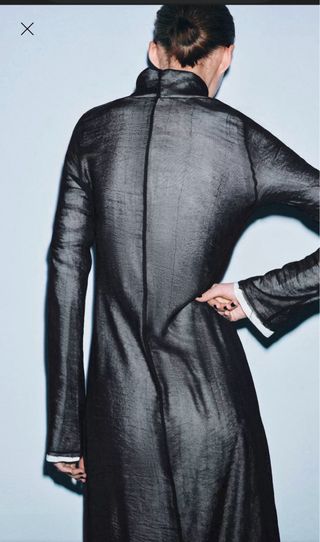 Vestido largo negro y blanco