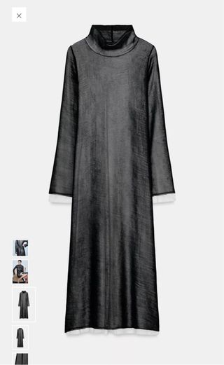 Vestido largo negro y blanco