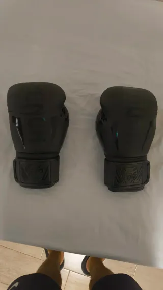 Guantes Boxeo Venum Elite y Espinilleras