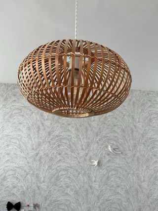 Lámpara Colgante Bambú y Madera