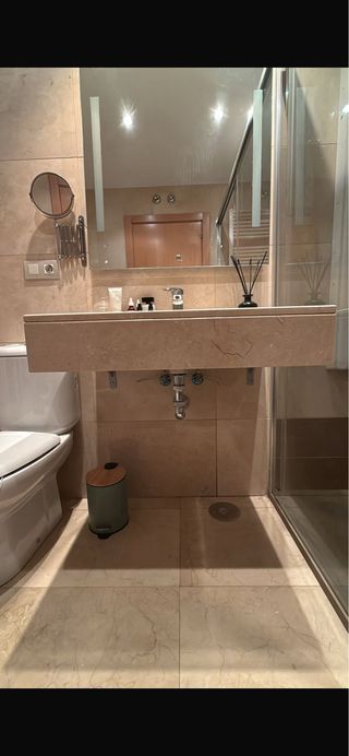 Preciosa Encimera de baño mármol con lavabo 80x57
