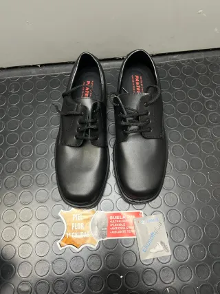 COCHE Zapatos Panter Piel Negra Talla 42