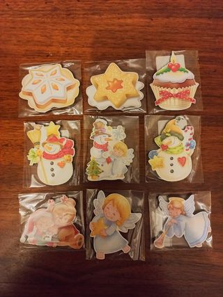 Calamite Tema Angeli e Natale - 9 Pezzi -