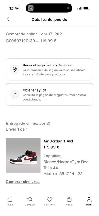 Air Jordan 1 Mid talla 44