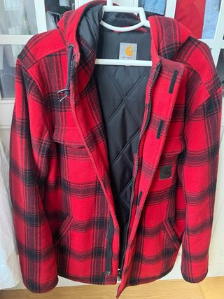 Abrigo Carhartt Rojo y Negro  TALLA AMPLIA =L/XL