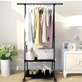 Perchero Metálico Multifuncional con Ruedas