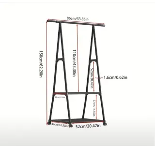 Perchero Metálico Multifuncional con Ruedas