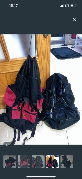 Mochila montaña Innova roja y negra