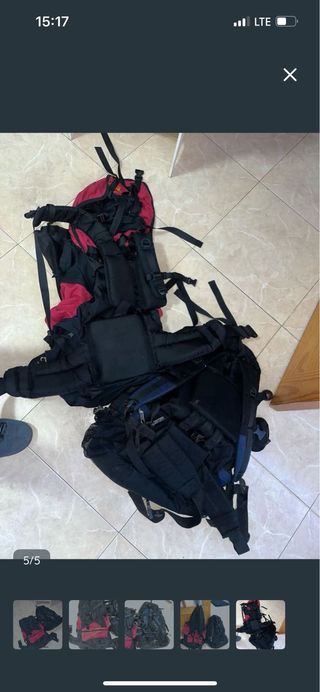 Mochila montaña Innova roja y negra