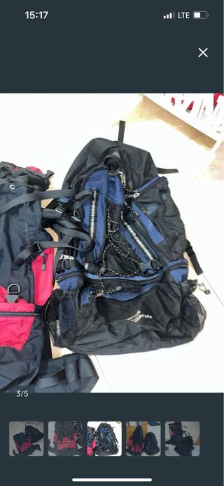 Mochila montaña Innova roja y negra