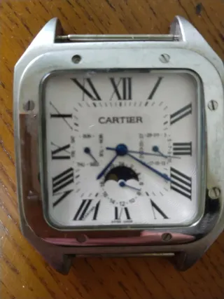 Reloj Cartier Santos Plata y Blanco