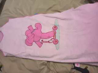Saco de dormir bebé rosa elefante patinete