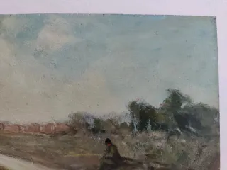 Quadro dipinto olio su tavola Gaetano Bocchetti