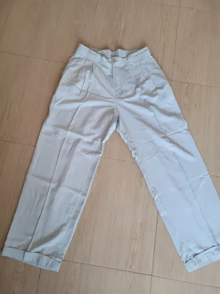 Traje de hombre beige años 80