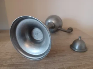 Lámpara holandesa de aceite “Snotneus” en estaño