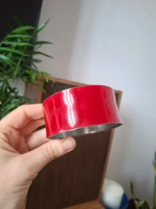 Braccialetto vintage rosso laccato