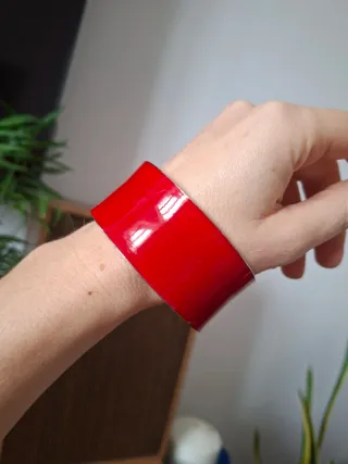 Braccialetto vintage rosso laccato