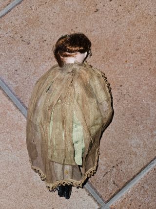 Bambola antica '800 vestiti d'epoca