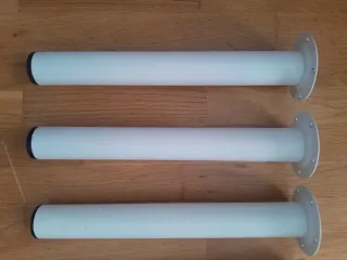 Patas para cama metálicas blancas (5 unidades)