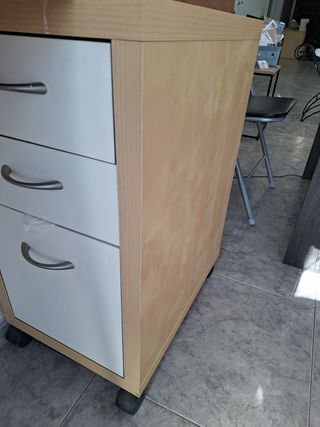 Cajonera de escritorio blanca