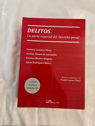 Delitos. La parte especial del Derecho penal.