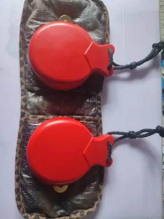 Castañuelas Filigrana Rojas con Funda