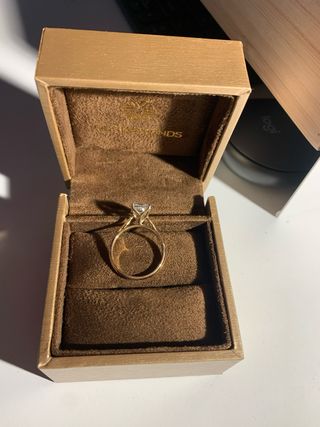 Anillo compromiso diamante Lab certificado IGI