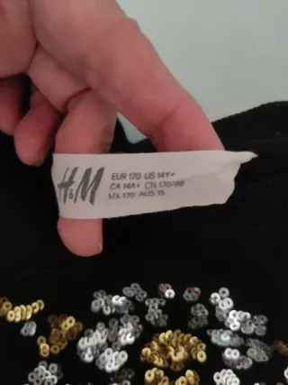 Sudadera niña negra con lentejuelas