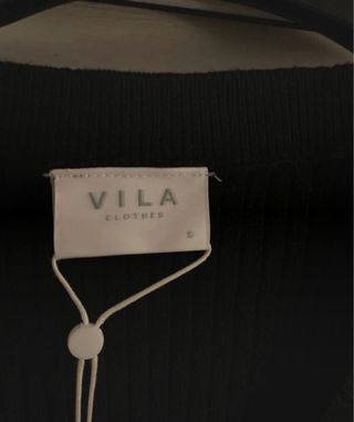 Vestido midi negro canale Vila Clothes S nuevo