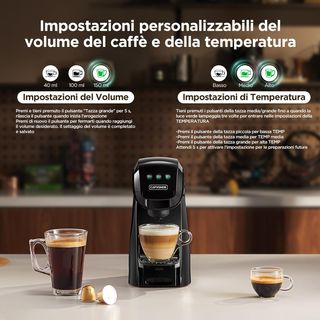 Macchina da Caffè 5 in 1, multi capsule + macinato