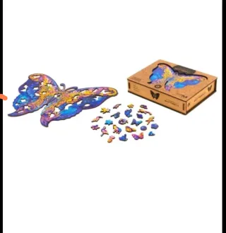 Puzzle Madera Mariposa Hecho a Mano