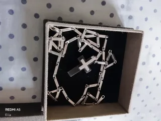 Catenina S'AGAPÒ con Crocifisso Argento