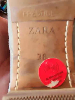 Mocasines Zara Mujer Talla 38 Beige. Ante piel.