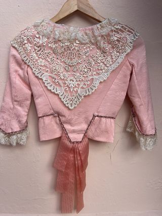 Traje Fallera Niña Rosa y Morado