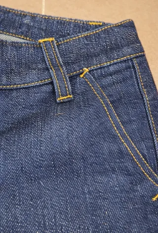 Pantalón acampanado mujer azul