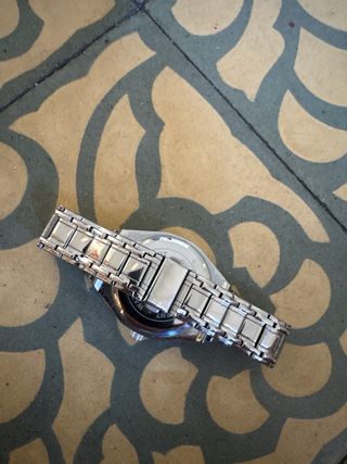 Reloj OPK Cuarzo Negro y Plateado