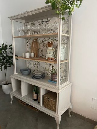 Aparador vintage madera y cristal