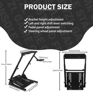 Soporte Volante y Pedales Ajustable Plegable