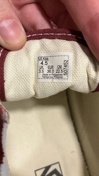 Zapatillas Vans granates talla 36