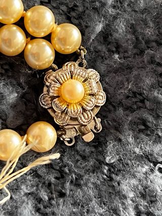 Collar de perlas doble con cierre dorado VER NOTAS