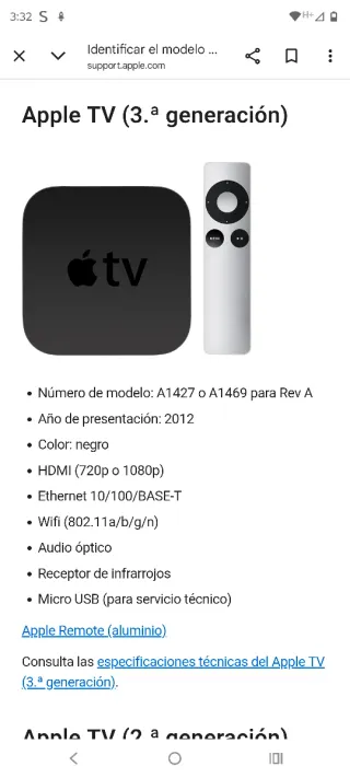 Apple TV 3.ª generación