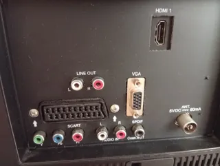 TV OKI Negra 18 pulgadas  Para HDMI y DVD