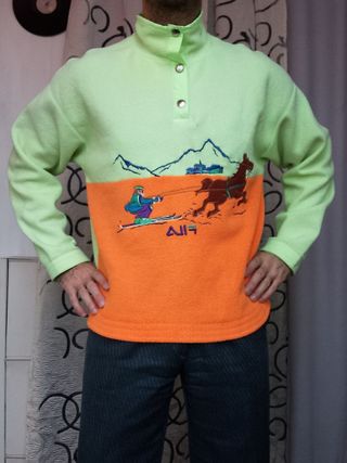 Pile termico escursionismo montagna FILA Vintage L